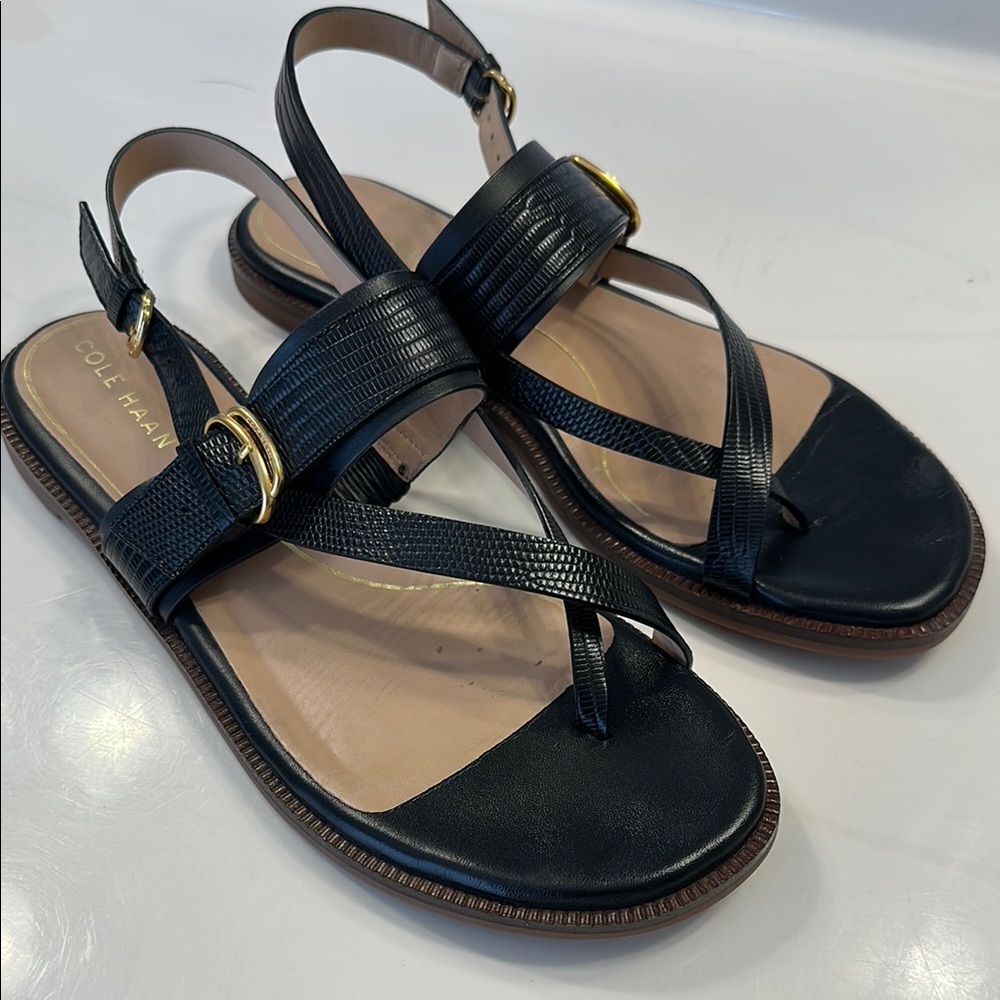 Cole Haan zero grand Black Women's Sandals 9.5